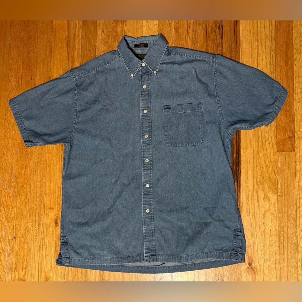 Alexander Julian Blue Button Down Shirt, Men’s Large